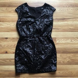 H&M Black Sequin Mini Dress